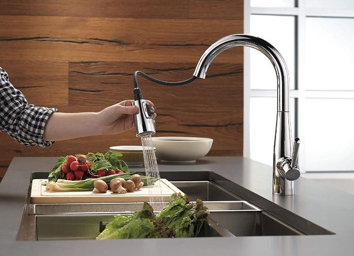 Delta's Essa single-handle pull-down faucet with sprayer