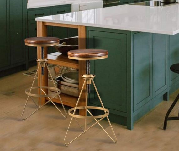 Lokkhan's backless industrial adjustable swivel bar stools
