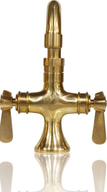 Watermark Fixtures' Unlacquered Natural Brass Single Hole Faucet