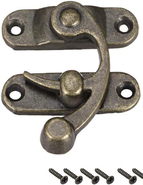 uxcell's Antique Swing Arm Latch in Plated Bronze